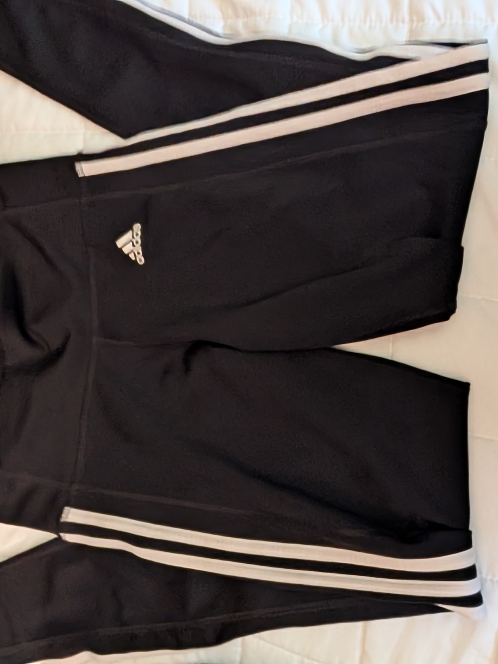 adidas Black Joggers with White Side Stripes